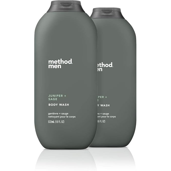 Method Men, Juniper + Sage Body Wash, 18oz, 2 Pack, Juniper + Sage, 18 fluid_ounces - Image 1